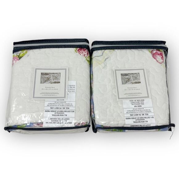 Modern Southern Home Sadie Quilt Pillow Shams Set of Two Brand New Packages NWT - Picture 4 of 9
